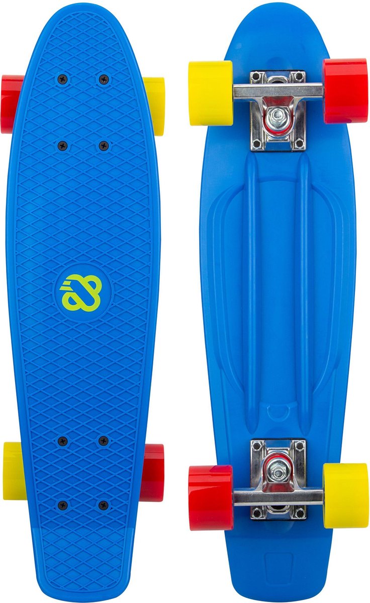 Nijdam FlipGrip Skateboard - Sailor Stroll - Blauw/Geel/Rood