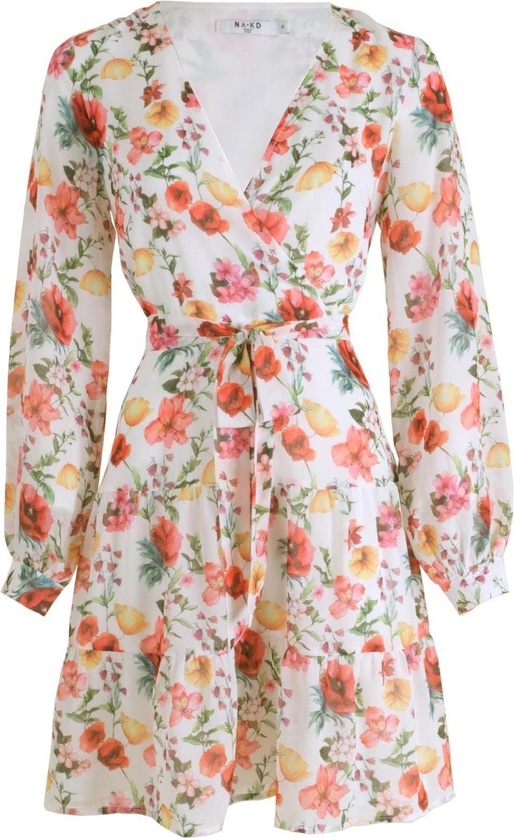 NA-KD Jurk Ruffled  Chiffon multi S