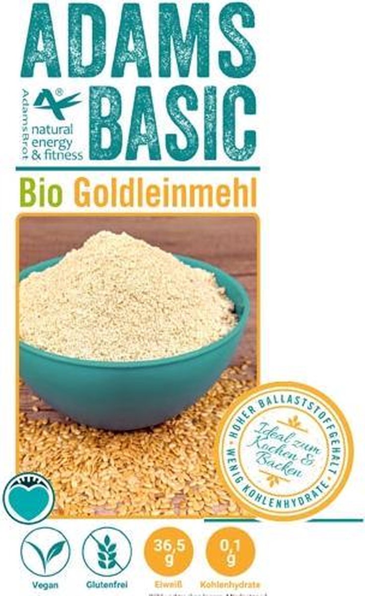 Adams Basic | Bio Goldleinmehl | 1 x 500 gram  | Koolhydraatarm eten doe je zó!