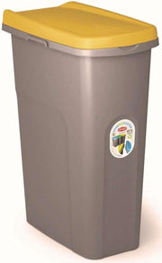 YILTEX – Home Eco Syteem – Vuilnisbak / Vuilnisbak Afvalscheiding / Prullenbak Afvalscheiding / Prullenmand – Geel Met Grijs – 40l