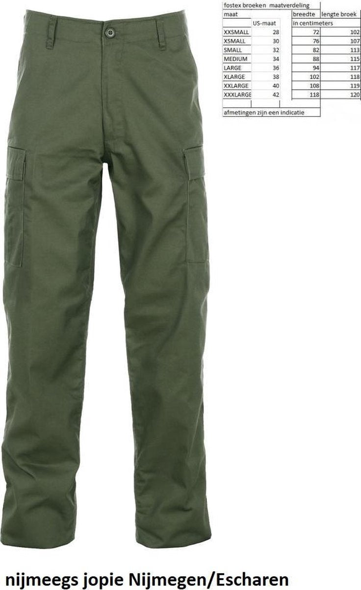 Fostex BDU legerbroek groen maat XL
