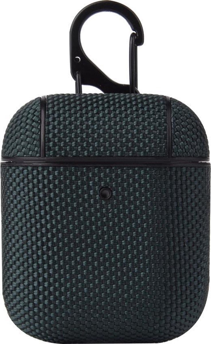 Airpods Hoesje – Nylon Hard Case – Donkergroen