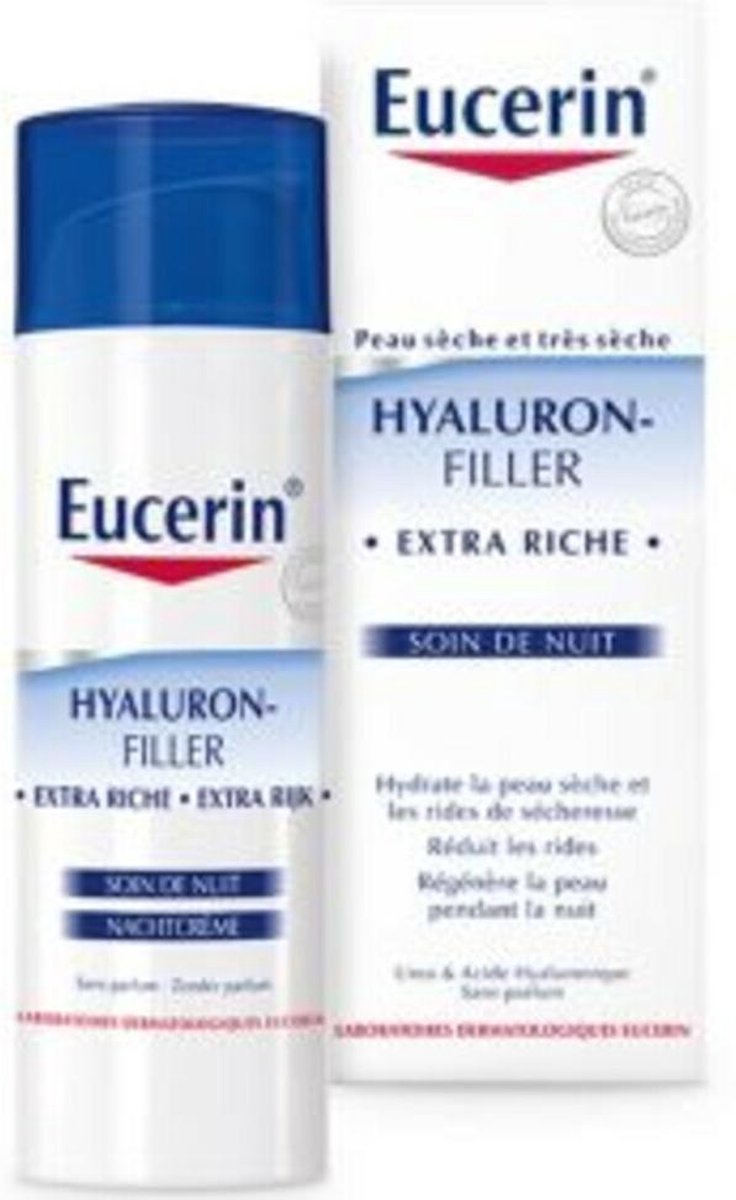 Eucerin Hyaluron-Filler Anti-Rimpel Urea Rijke textuur Nachtcrème - 50 ml