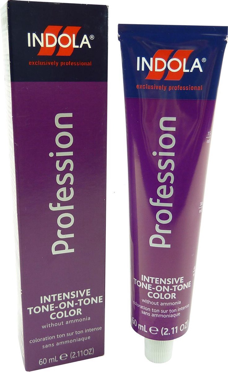 Indola Intensive Tone on Tone Color zonder ammoniak - misc. Shades 60ml # 4.55 medium bruin intens mahonie - medium bruin intens mahonie