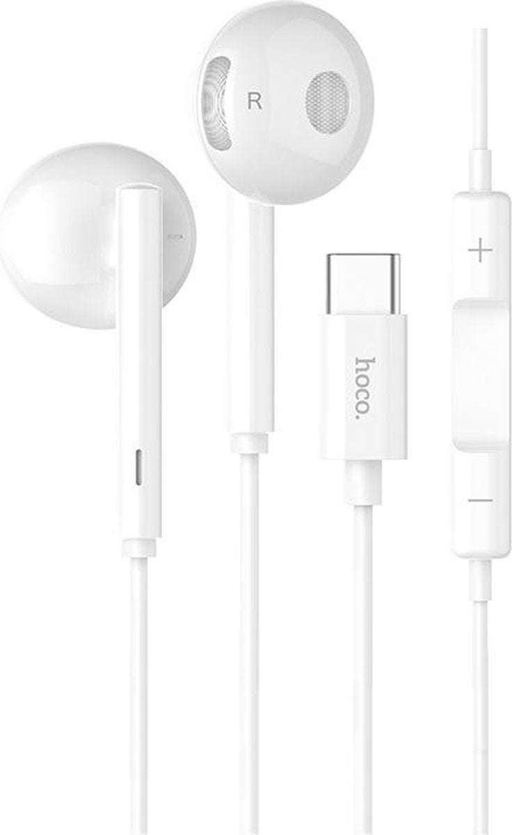 Hoco USB-C In-Ear Headset met Microfoon Wit