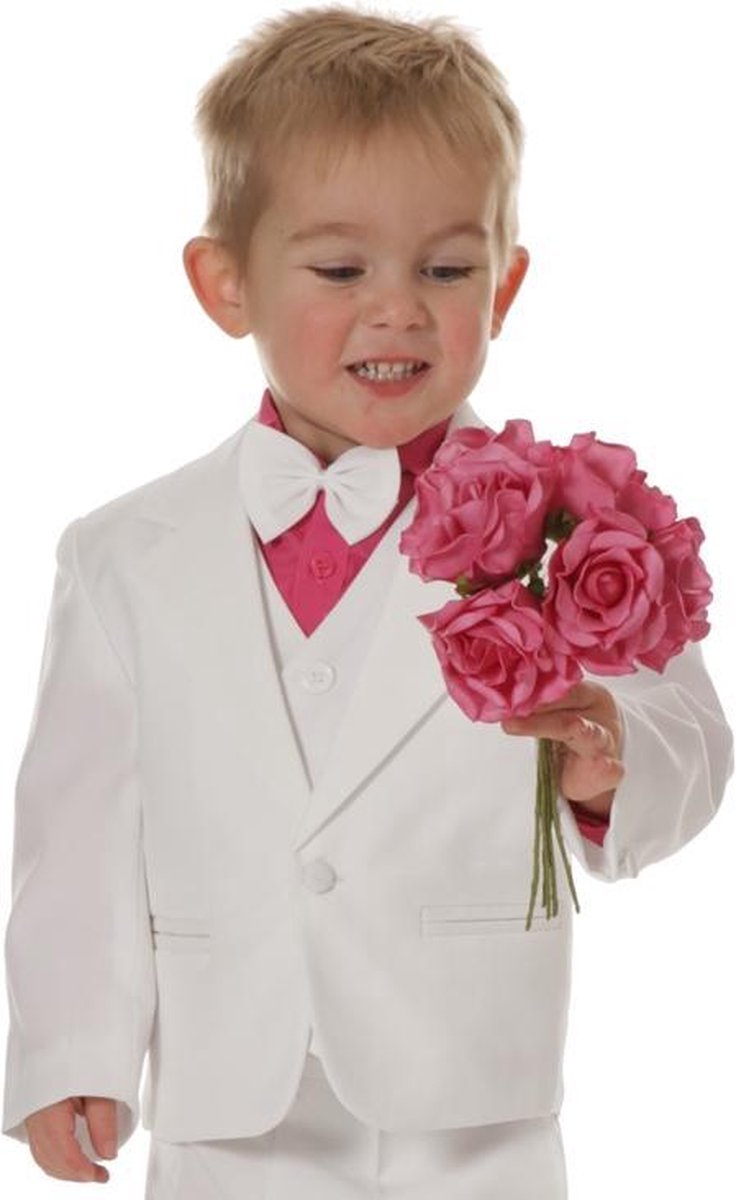 Baby overhemd lange mouw fuchsia-74