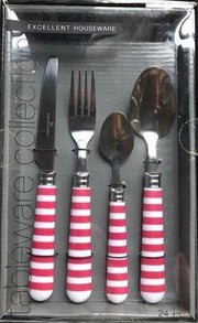 Bestekset stripe rood