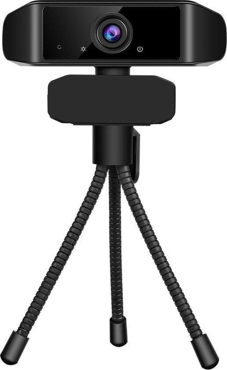 Webcam Full HD In 1080P – Full HD Webcam QuiMax – Webcam HD Voor PC - Thuiswerken – Online Meeting – Vergadering – Zoom – Skype – Teams – Inclusief Standaard En Cover