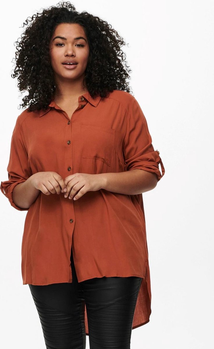 Only Carmakoma Cardenizia Blouse Oranje Maat 46