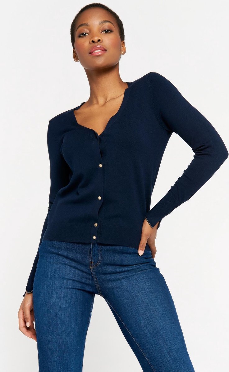 Basic cardigan - Marine Blauw