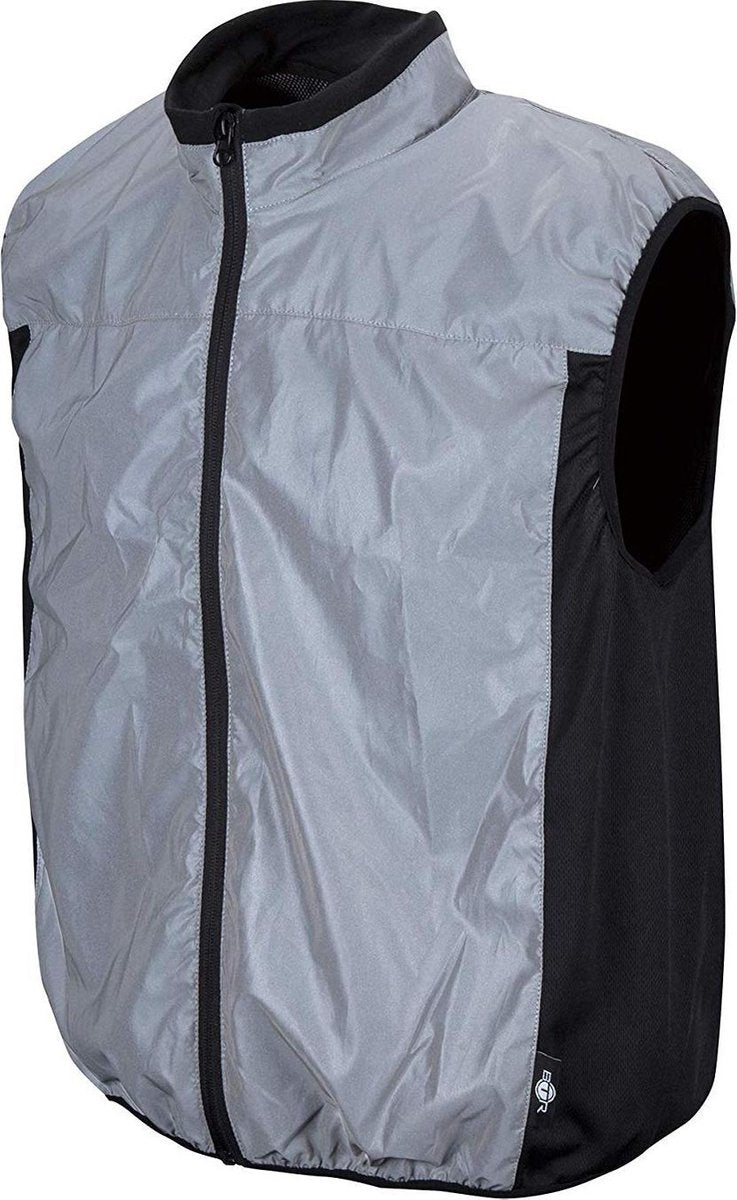 KW® grijs reflecterend veiligheidsvest (L) | Outdoor sport of veiligheidshesje | hardloop fiets ren joggen wielrennen | reflectie hardloopjas goed zichtbaar bij weinig of geen licht | motorrijden fietsen hardlopen