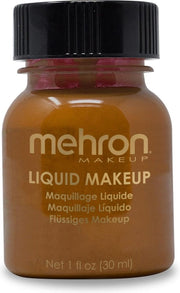 Mehron Vloeibare Schmink op Waterbasis - Sable bruin - 30 ml