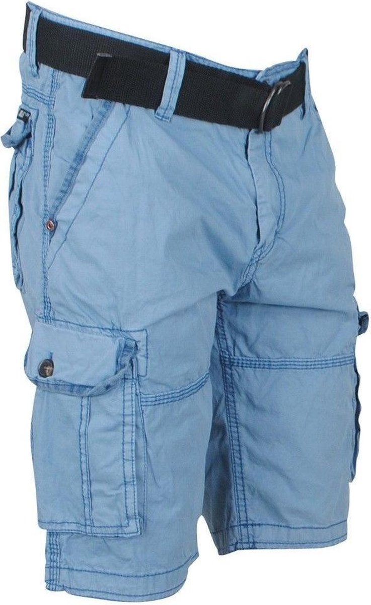 Cars Jeans - Heren Bermuda met Gratis Riem - Durras - Blauw