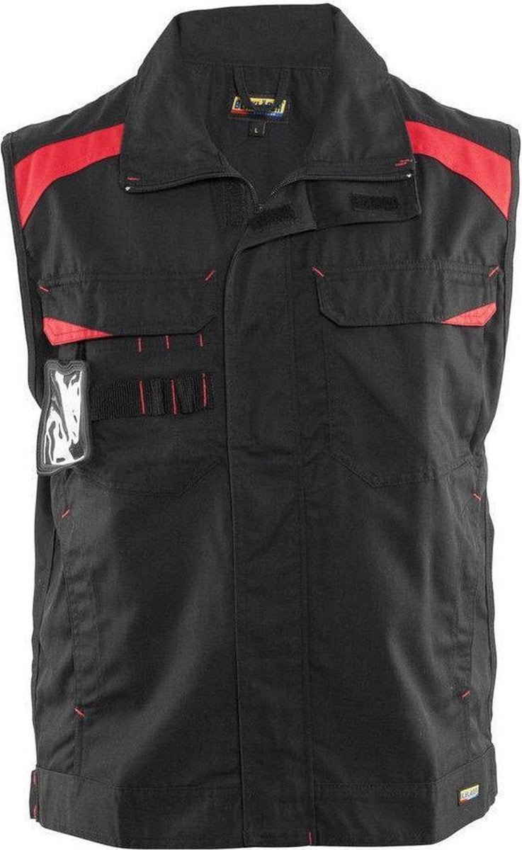 Blåkläder 3164-1800 Werkvest Industrie Ongevoerd Zwart/Rood maat XL