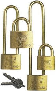 Hangslot messing set 3 stuks