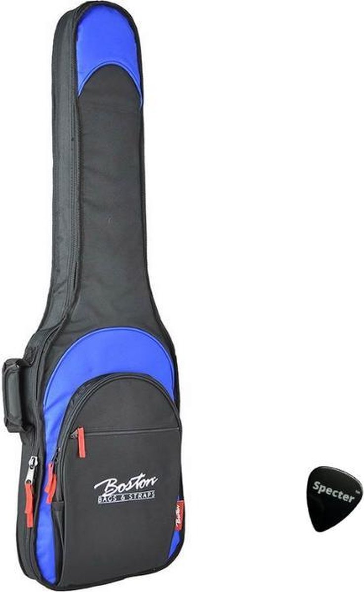 Boston Super Packer gitaartas voor basgitaar B-15-BU inclusief specter plectrum
