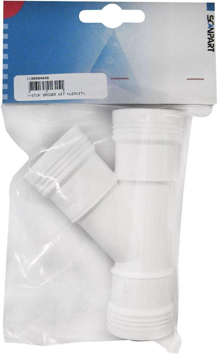 Scanpart Y-stuk droger klemuitv ko wit
