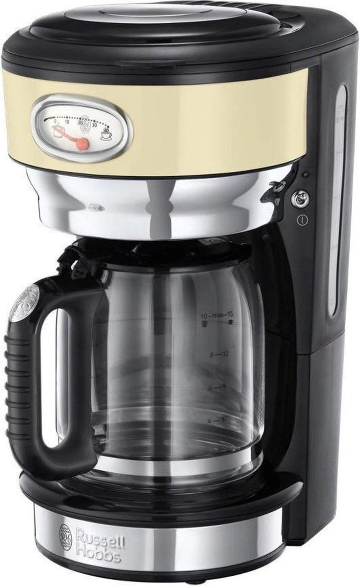 Russell Hobbs 21702-56 Retro Vintage Cream Koffiezetapparaat Crème/Zwart/RVS