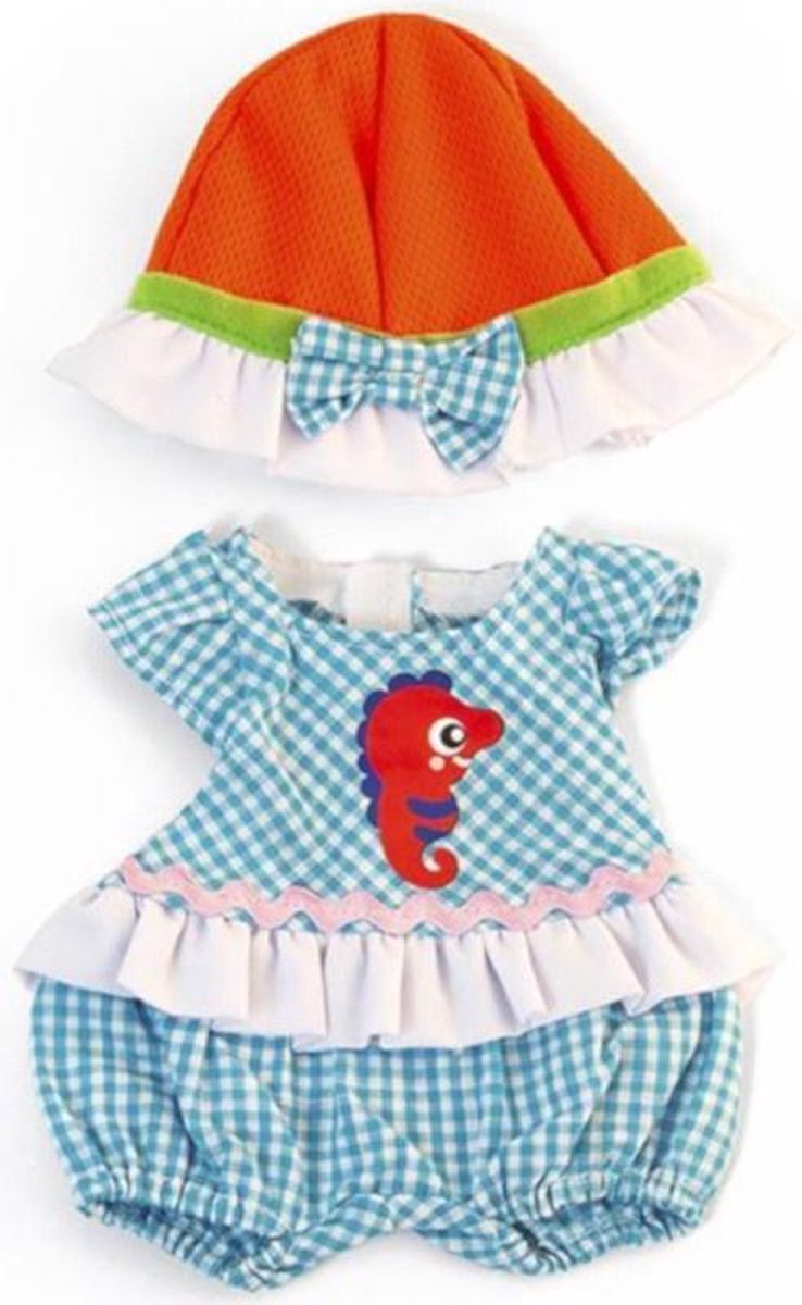 Miniland Poppenkleertjes Girl Junior 32 Cm Blauw 2-delig