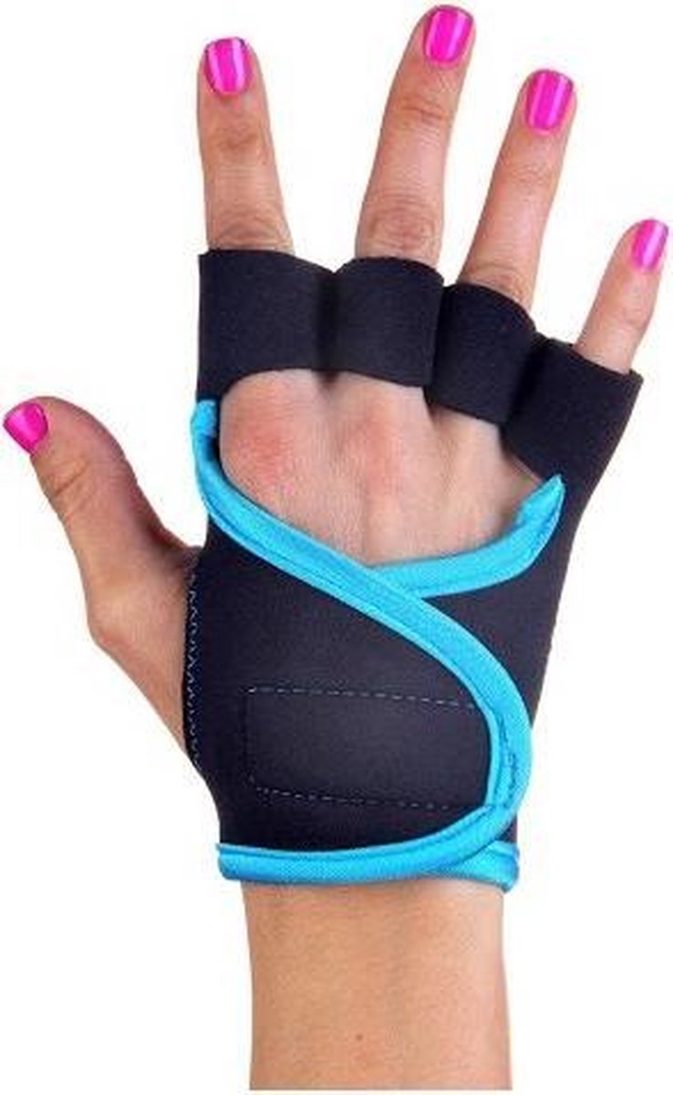 Black Turquoise - Fitness handschoenen M