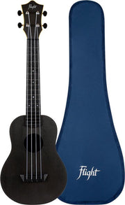 Flight Concert Ukelele - Travel Series - Zwart