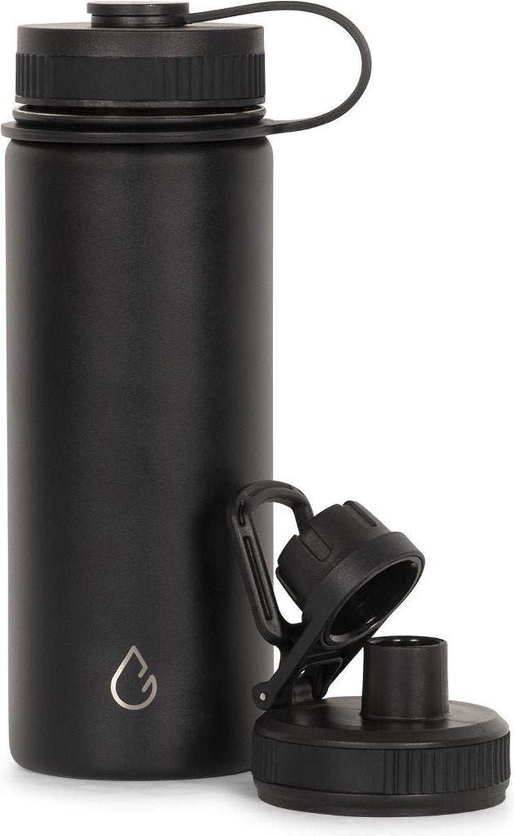 Wattamula PRO eco drinkfles - RVS -  zwart - 530 ml