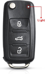 Volkswagen sleutel 3 Knops geschikt voor Volkswagen Golf Passat Tiguan Polo Beetle Jetta