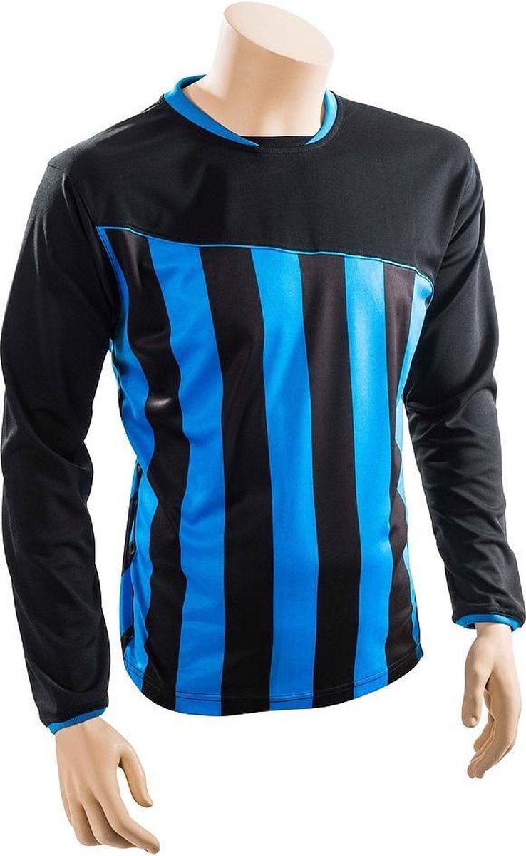 Precision Voetbalshirt Precision Jr Polyester Zwart/blauw Maat M