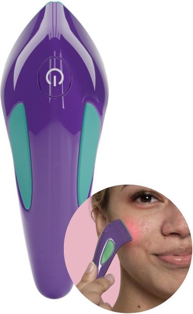 DemarkQ POW - Spot Treatment met LED lichttherapie | Puistjes verwijderen met lichttherapie | Anti-acne huidbetering | LED gezichtsbehandeling voor maskne