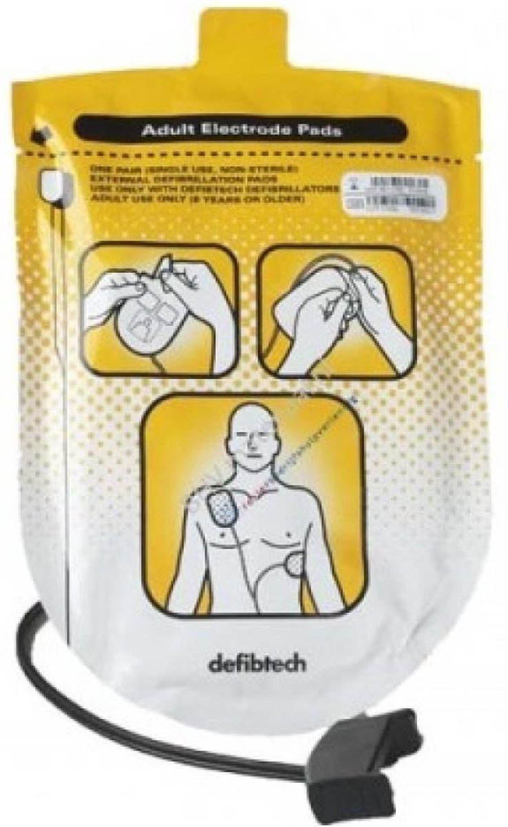 Defibtech Accu en 9V Batterij en Elektrode