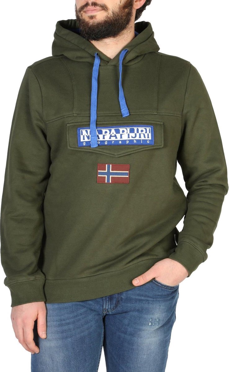 Napapijri Burgee Winter Med Grey Hoodie Groen S