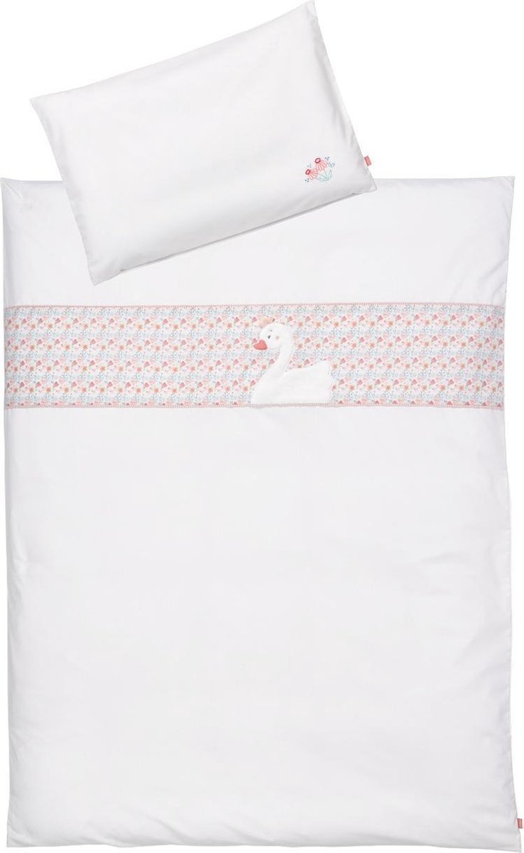 Fehn Dekbedset Zwaan 100 X 135 Cm Wit