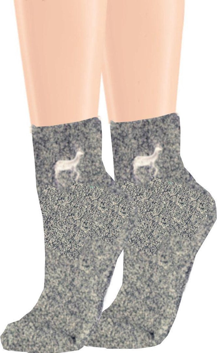 Topsocks bedsokken kleur: grijsbeige maat: 36-41