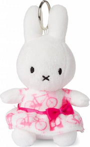 nijntje sleutelhanger knuffel roze jurk -  10 cm - 4"