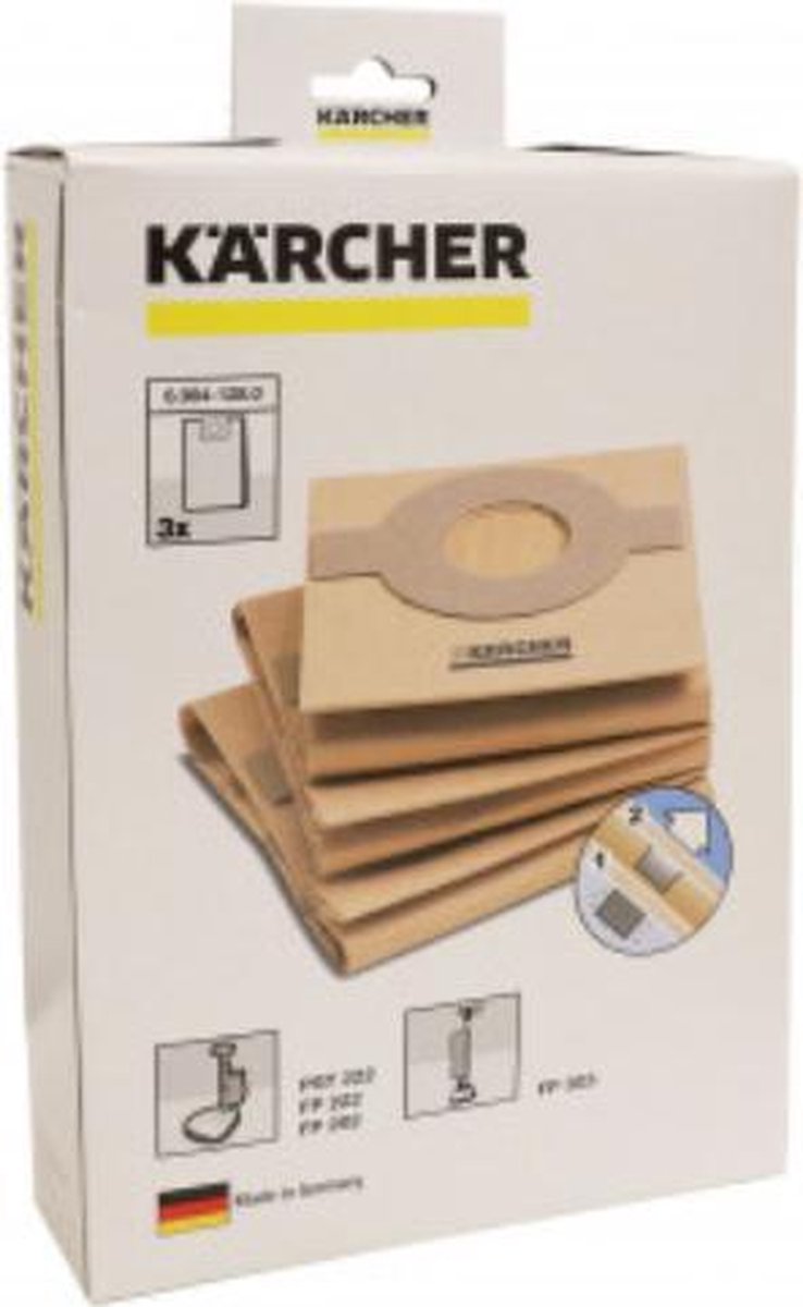 Karcher stofzuigzakken origineel - 3st - stofzakken stofzuigerzakken voor oa. PST222