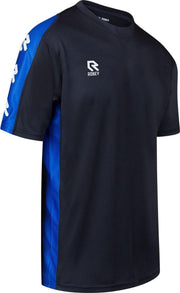 Robey Performance Shirt voetbalshirt kinderen korte mouwen (maat 128) - Black/Royal Blue
