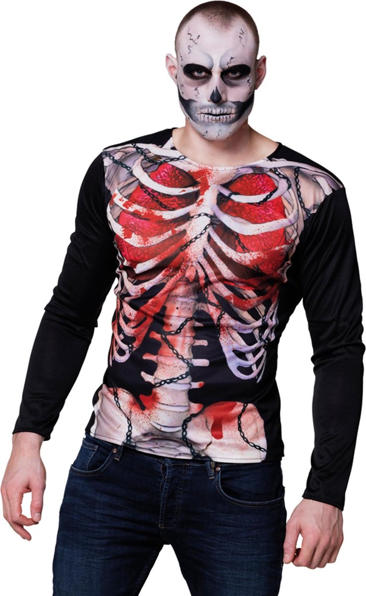 Skeletten t-shirt voor mannen - Volwassenen kostuums
