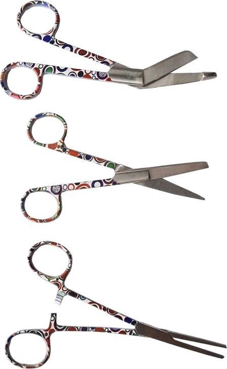 Verpleegkunde Scharen Set - Retro Circles | Zorg - Zuster - Cadeau - Verpleegster - Accessoires