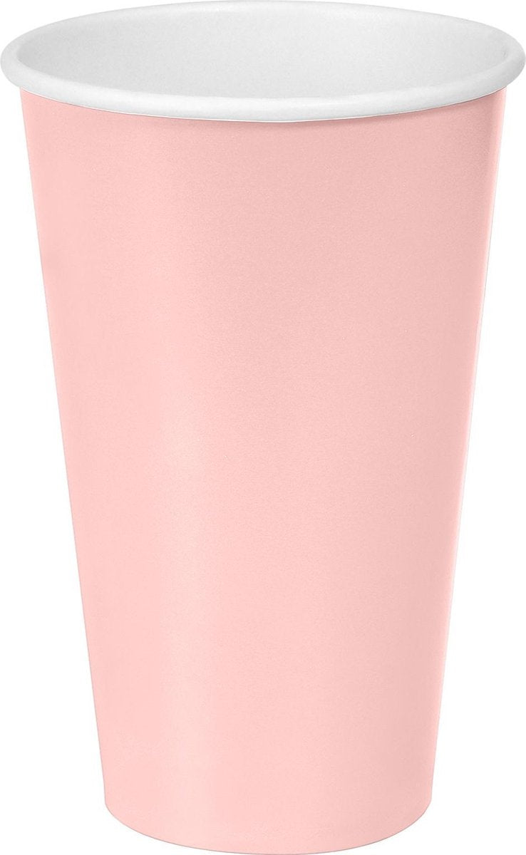 Biologische kartonnen bekers 50 cl Pink