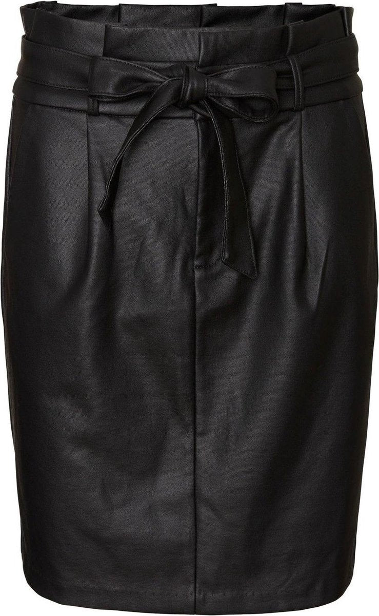 Vero Moda VMEVA HR PAPERBAG COATED SKIRT GA Dames Rok - Maat S