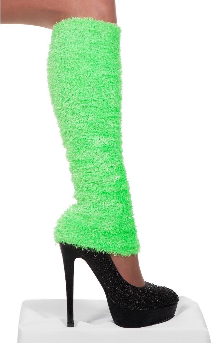 Beenwarmers pluche Neon-groen