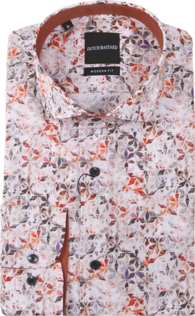 Dutch Bastard Lange mouw Overhemd - 69102-505 Rood (Maat: XL)