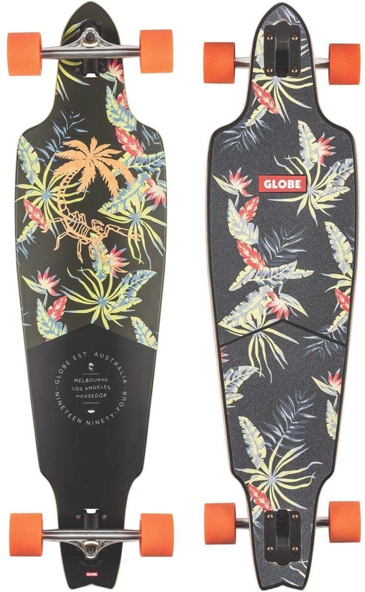 Globe Skateboard - oranje/groen/blauw/zwart