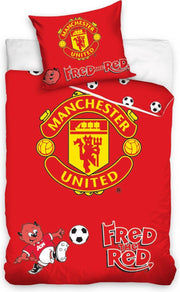 Manchester United ledikant dekbedovertrek - Rood - Ledikant (100x135 cm + 1 sloop)