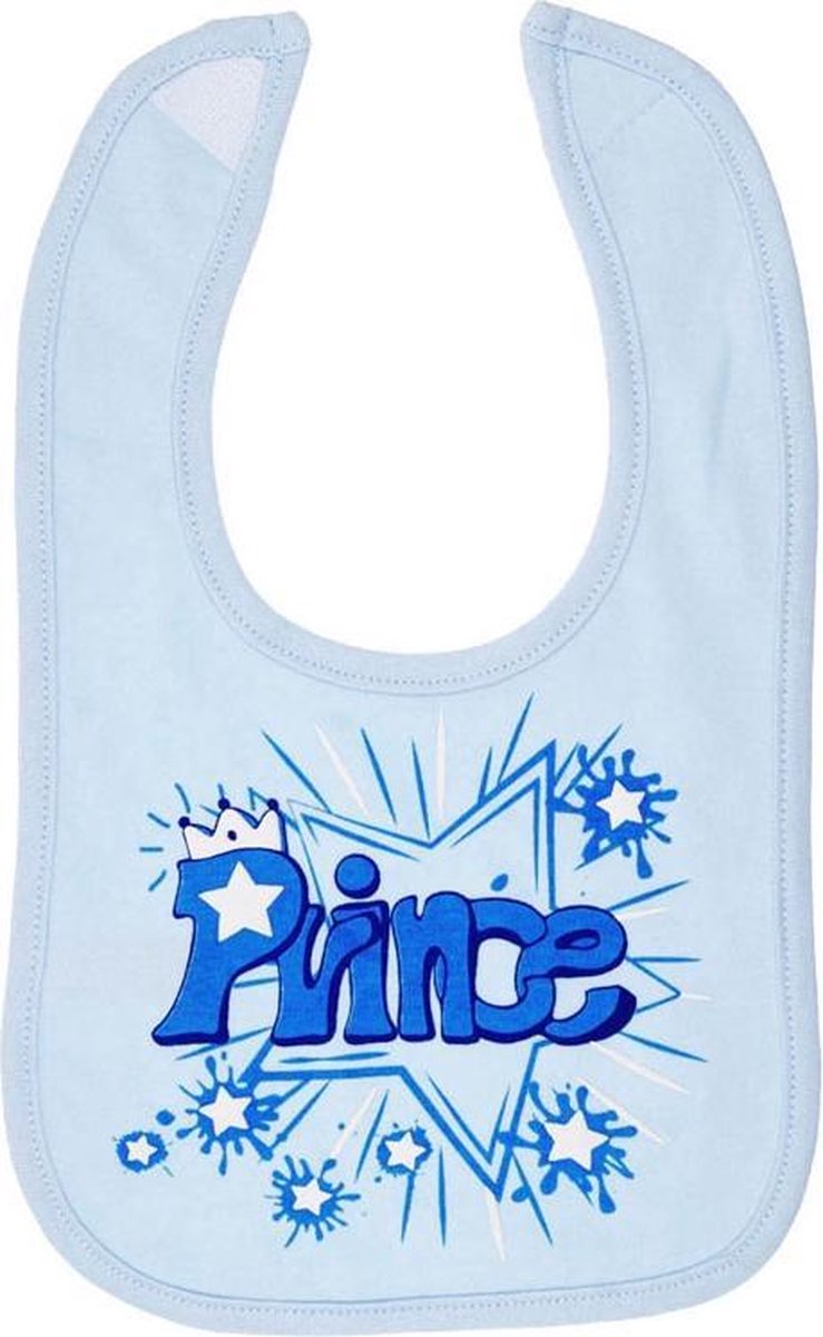 Soft Touch Slabbetje Prince Jongens 35 X 22 Cm Katoen Blauw