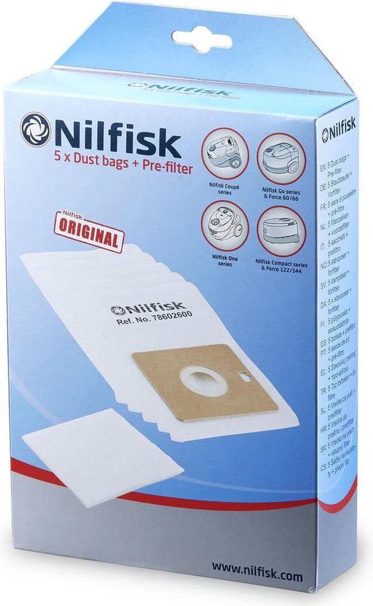 Nilfisk - Stofzuigerzakken -  Go-Coupe - 5 stuks
