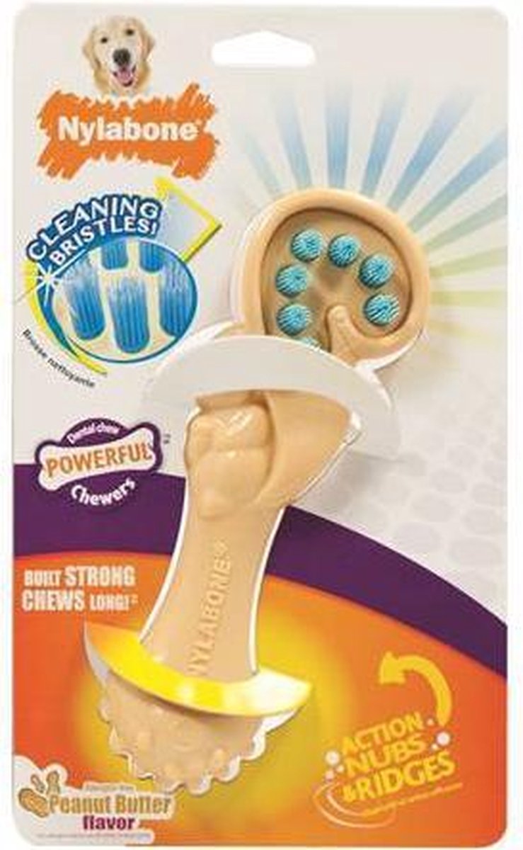 Nylabone Dental Chew Squirrel Bristle Brush LARGE