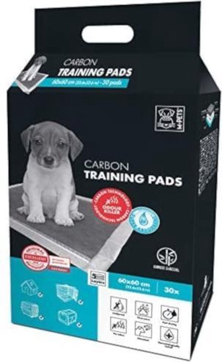 M-pets Trainingpads Carbon 60 X 60 Cm Textiel Wit 30 Stuks