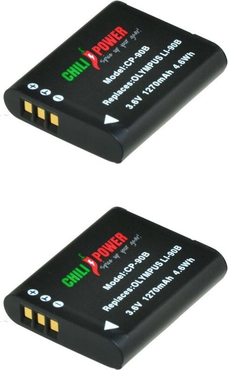 ChiliPower Olympus Li-90B / Li-92B camera batterij - 2 stuks verpakking