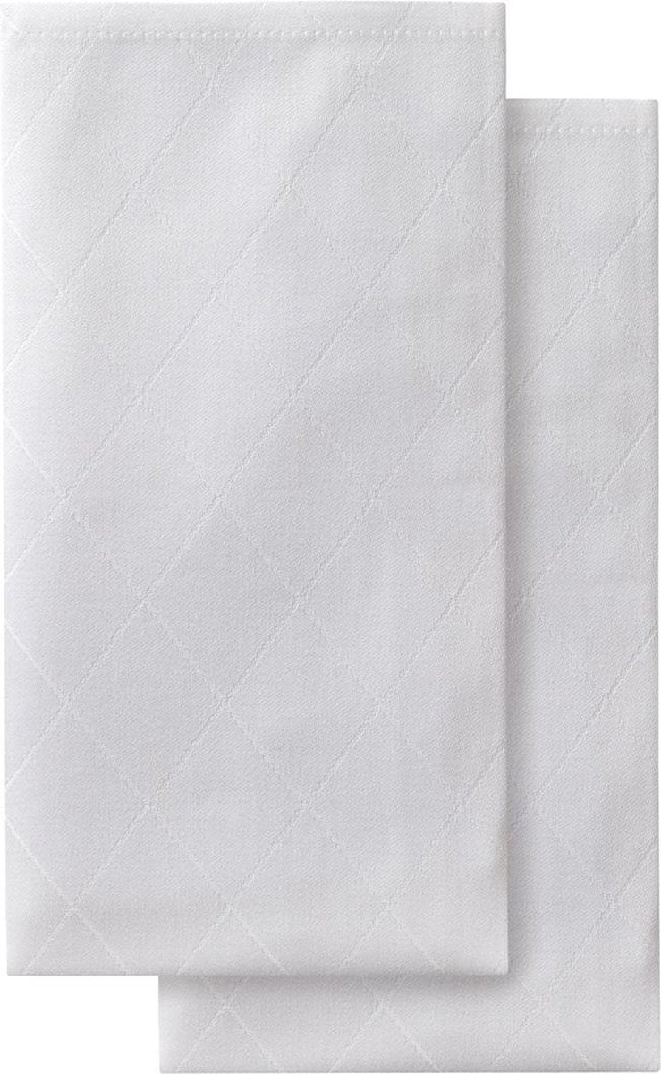 DDDDD Servet Rhombus 50x50cm Wit 2 stuks